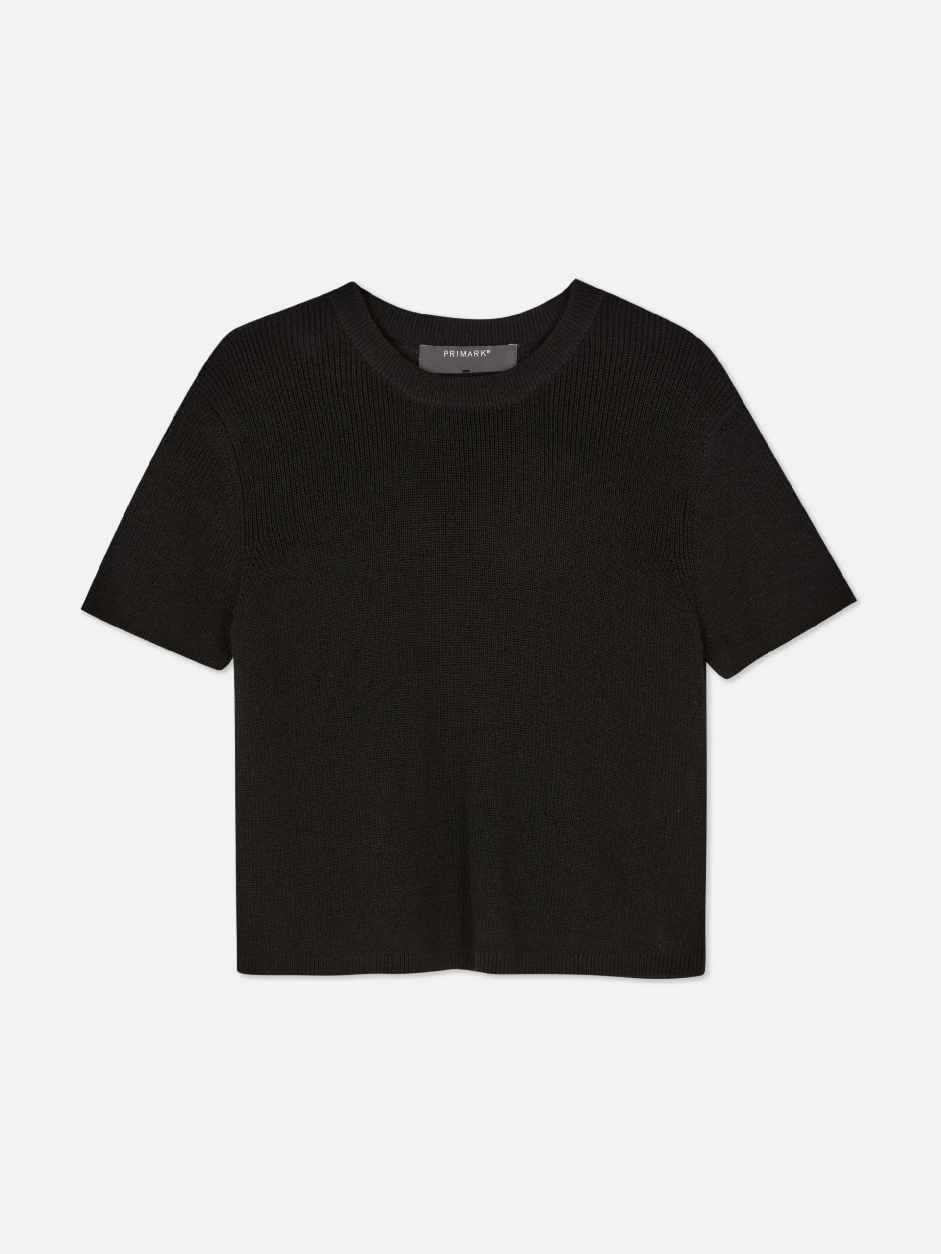 Camiseta De Punto De Cuello Redondo