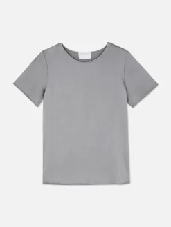 Camiseta De Satén De Manga Corta De The Edit