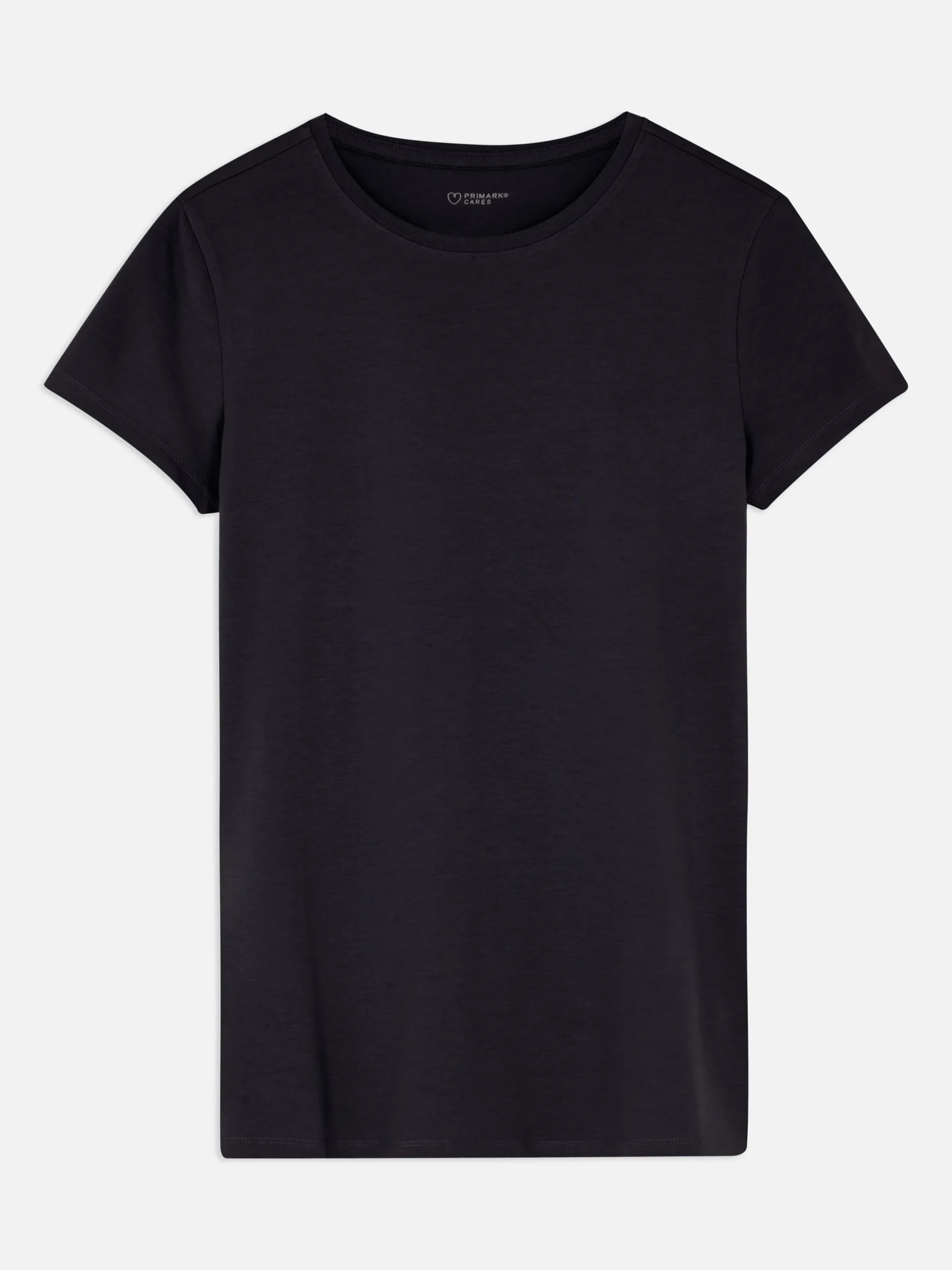 Camiseta Elástica Con Cuello Redondo