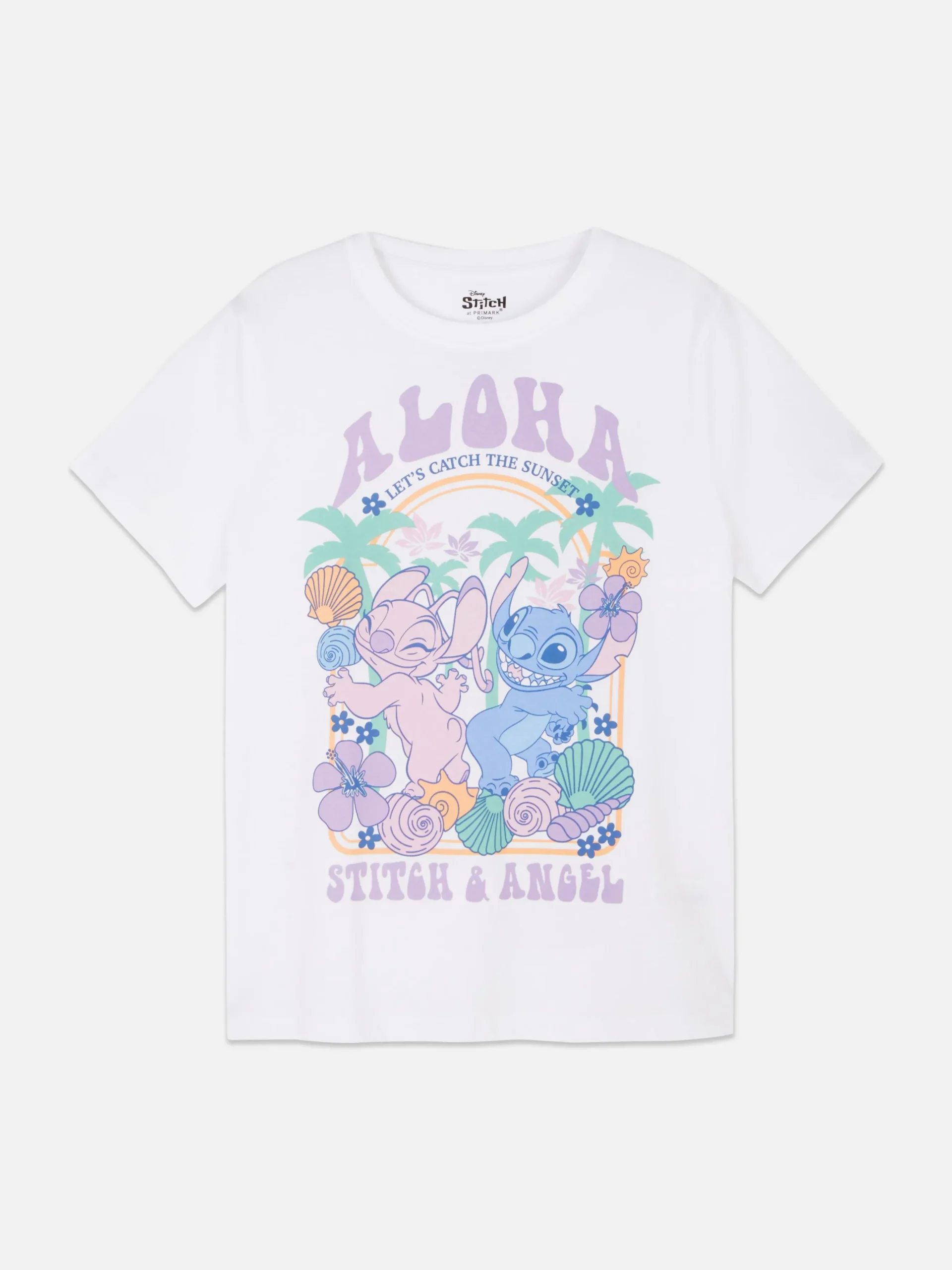 Camiseta Estampada «Aloha» De Stitch De Disney