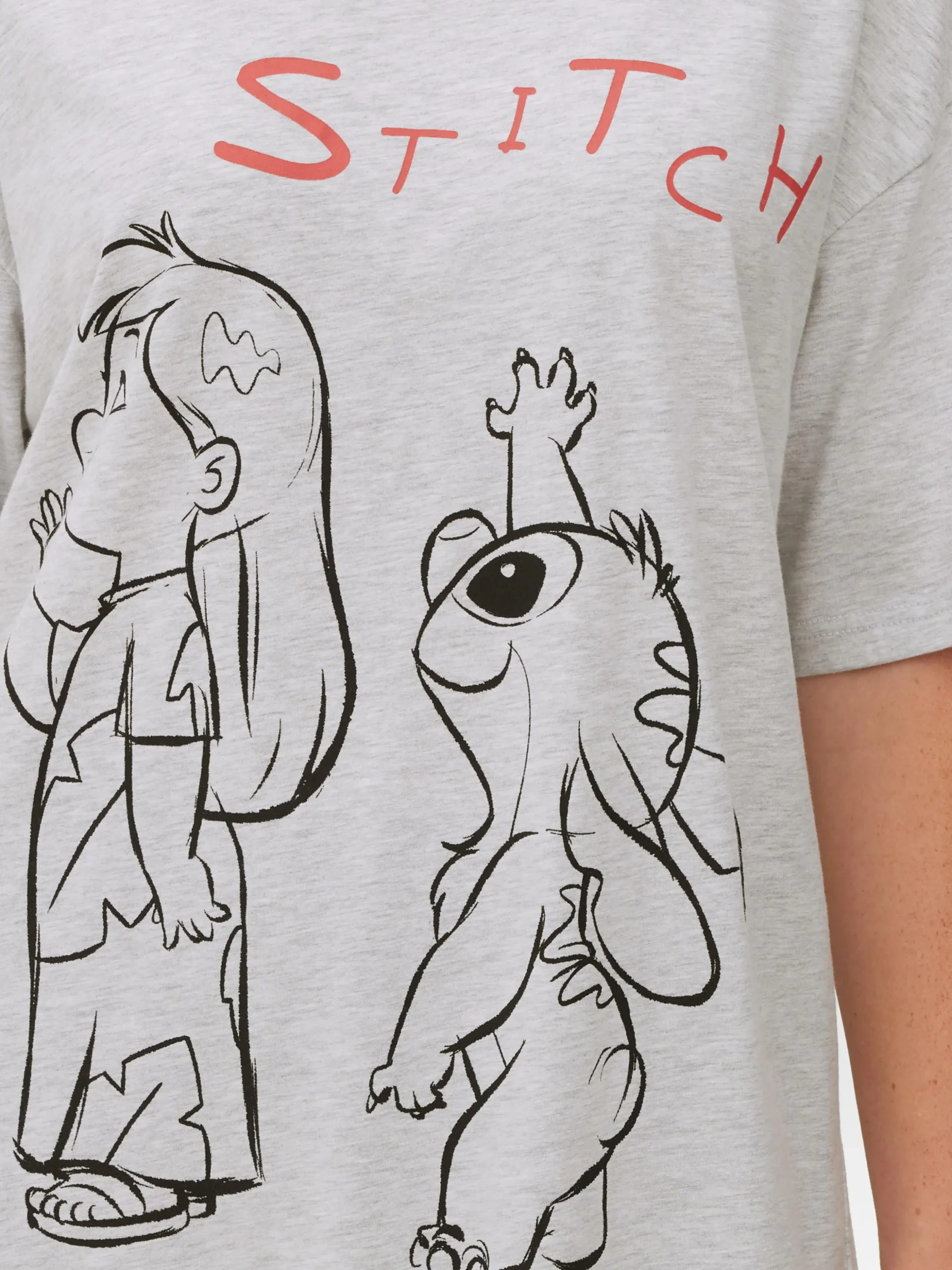Camiseta Extragrande De Stitch De Disney