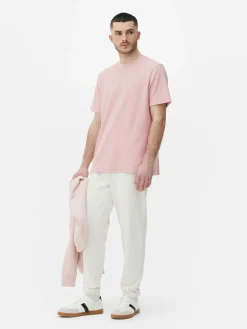Camiseta Gofrada De Cuello Redondo