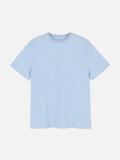 Camiseta Gofrada De Cuello Redondo