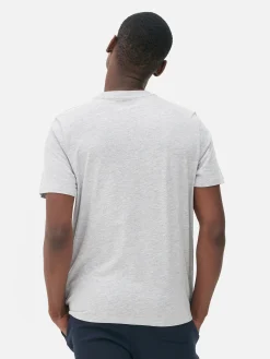 Camiseta Jaspeada De Corte Recto
