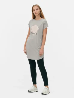 Camiseta Larga De Cuello Redondo