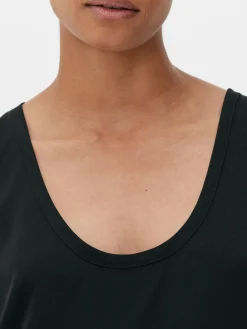 Camiseta Sin Mangas Básica De Corte Holgado
