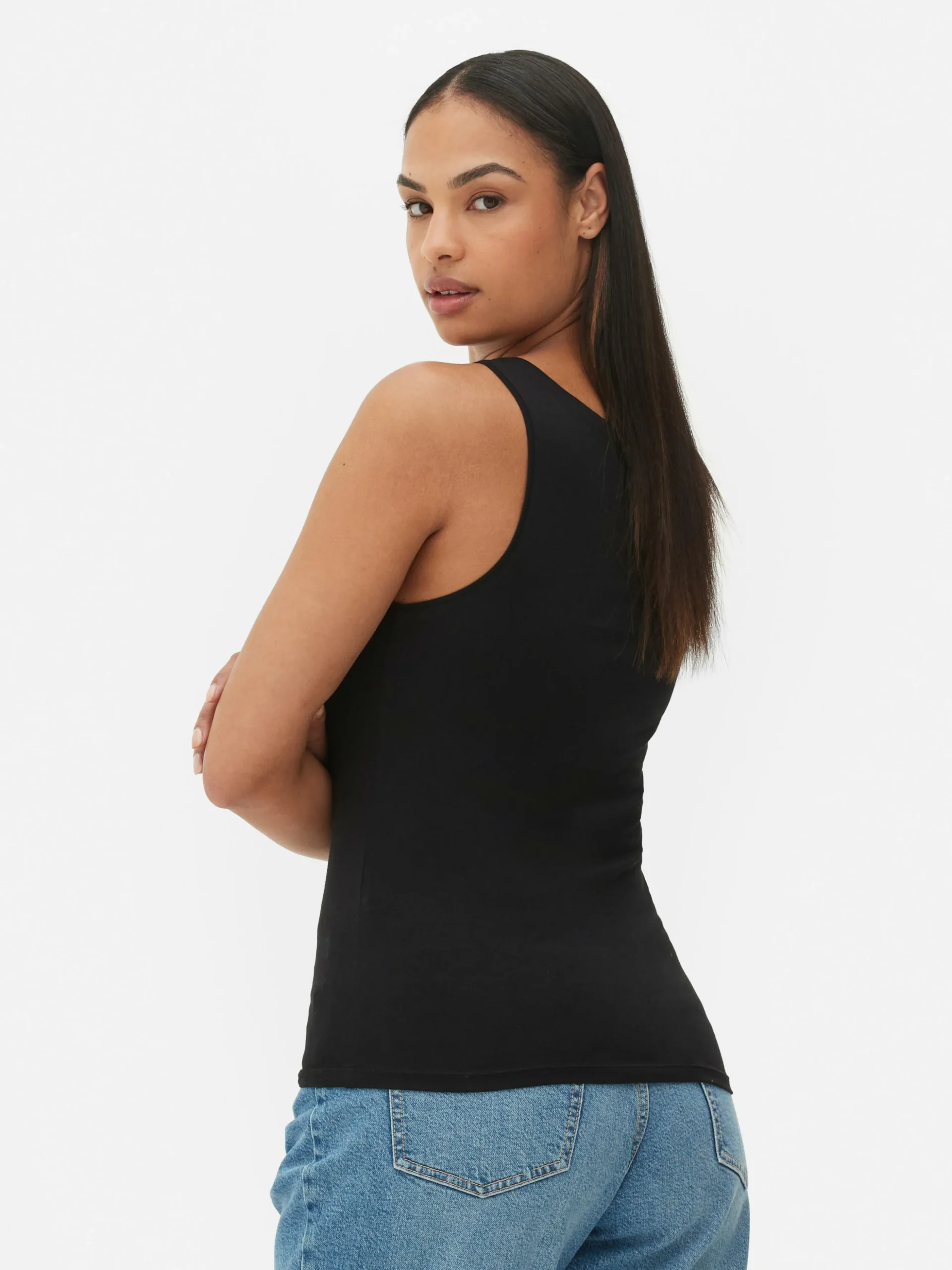 Camiseta Sin Mangas Básica Elástica