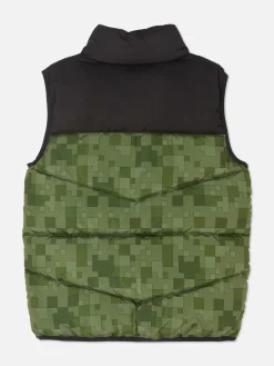 Chaleco Acolchado Con Cremallera De Minecraft