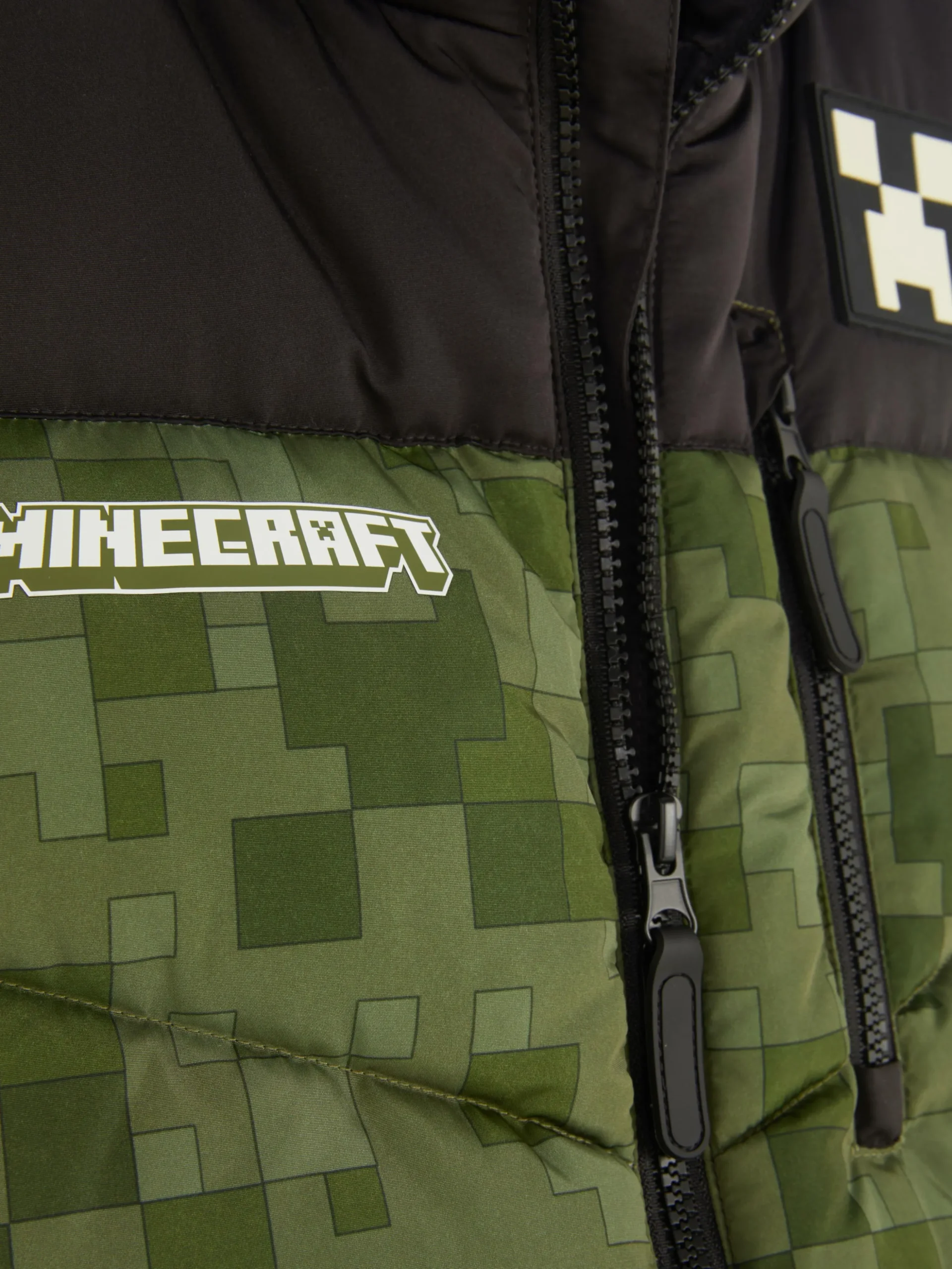 Chaleco Acolchado Con Cremallera De Minecraft