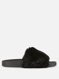 Chanclas De Pelo Sintético