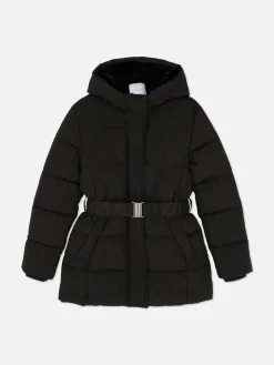Chaqueta Acolchada Con Cinturón