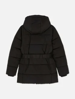 Chaqueta Acolchada Con Cinturón
