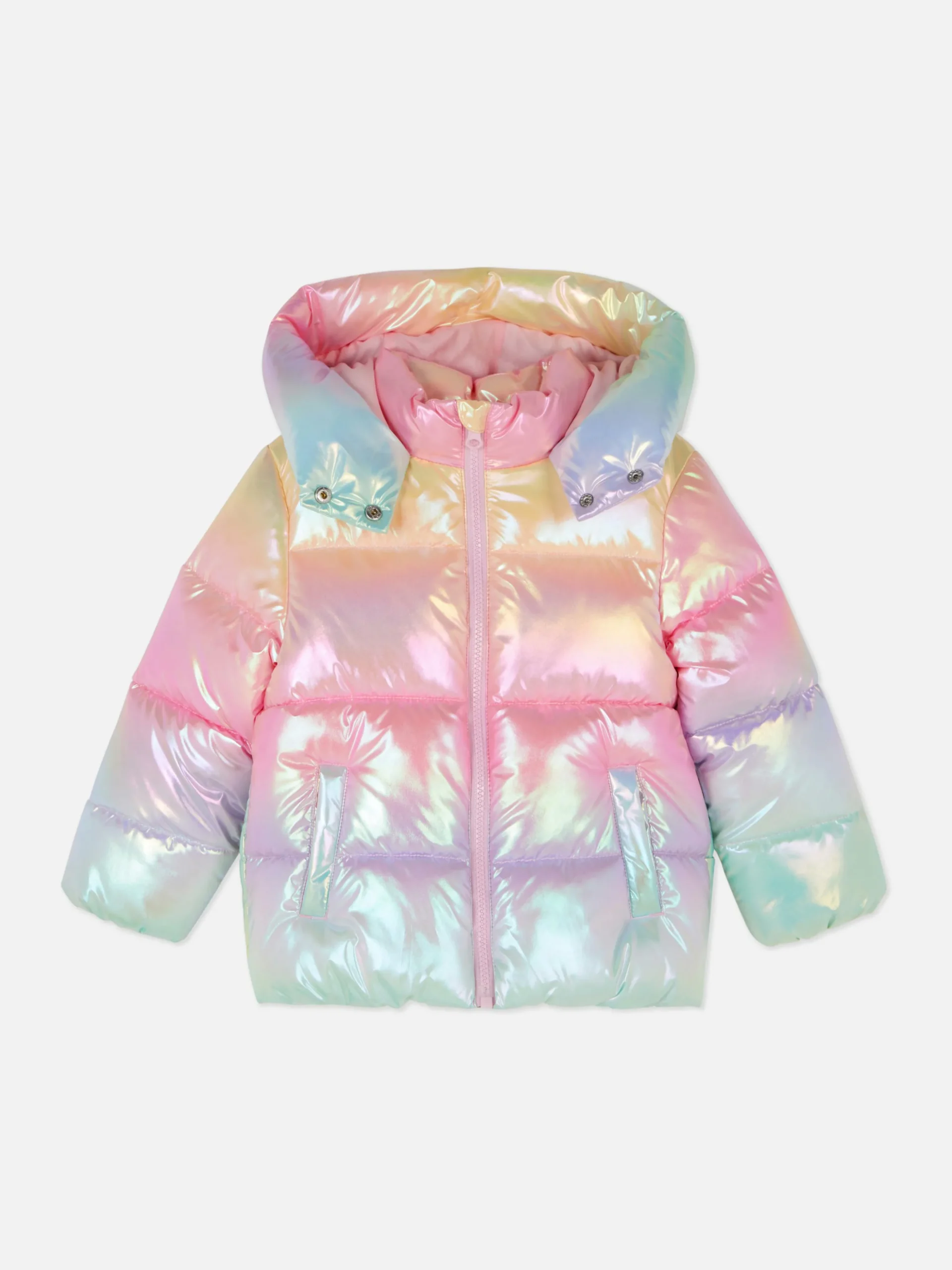 Chaqueta Acolchada Con Degradado Iridiscente