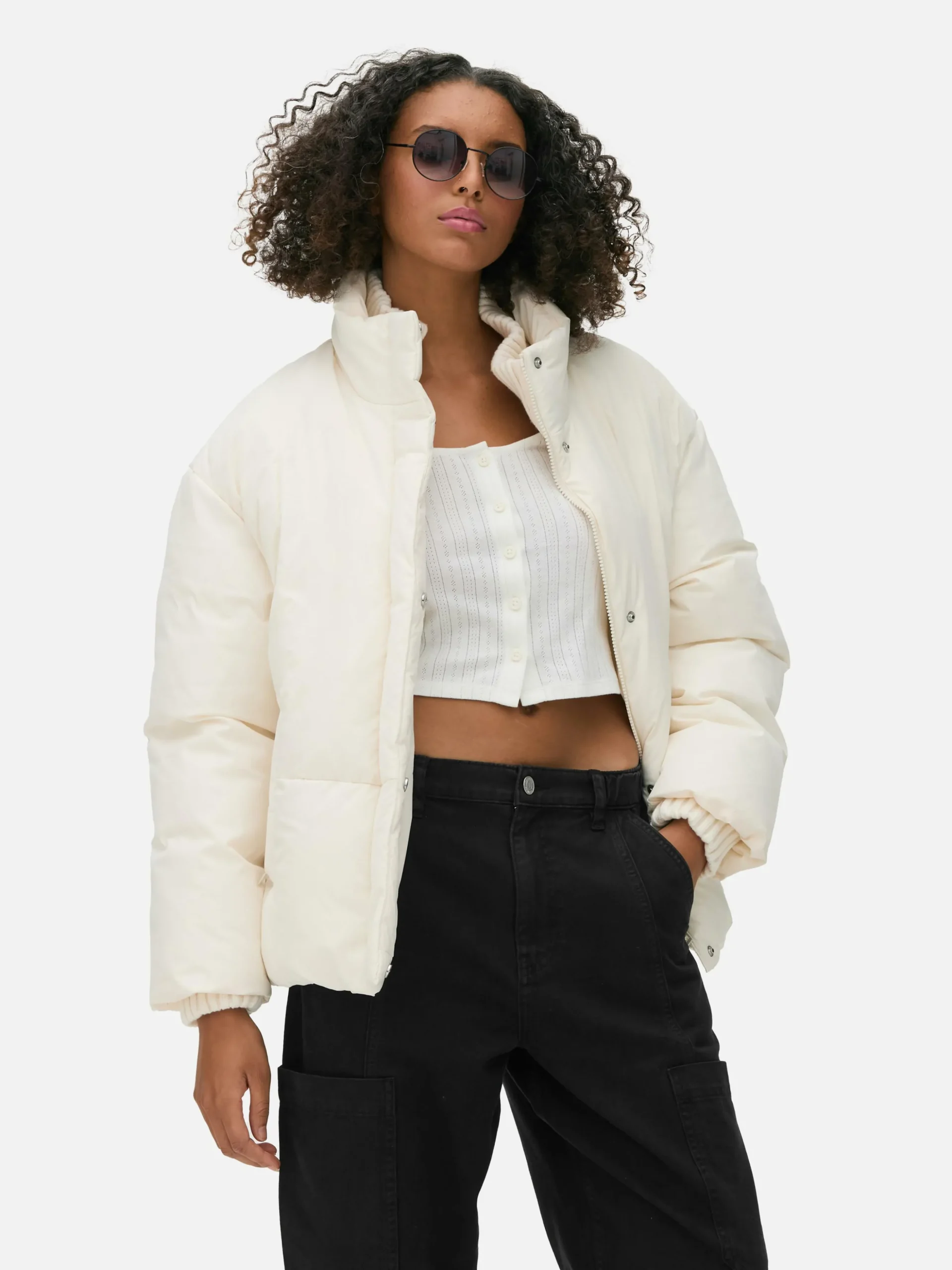 Chaqueta Acolchada De Cuello Alto
