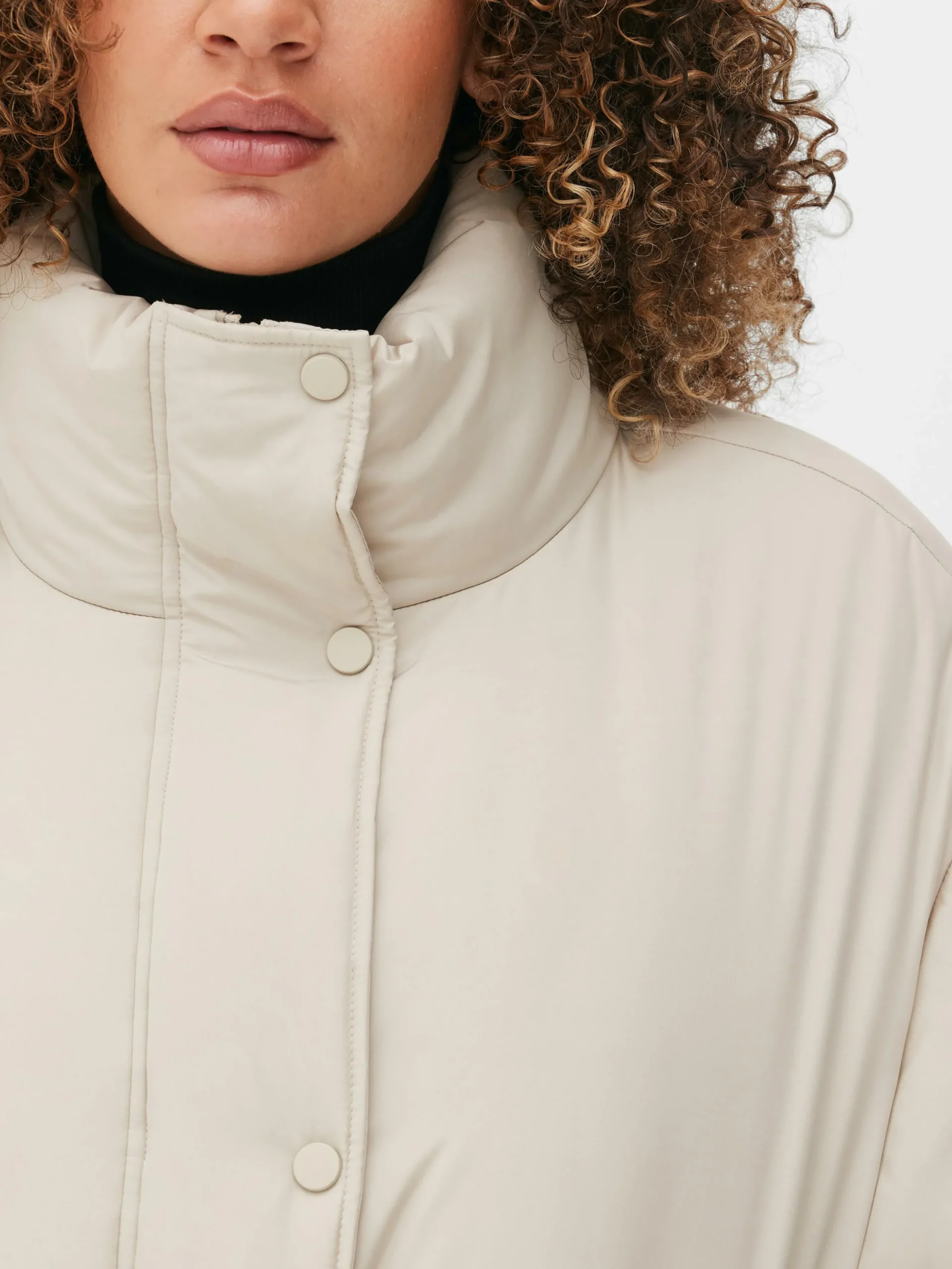 Chaqueta Acolchada De Cuello Alto