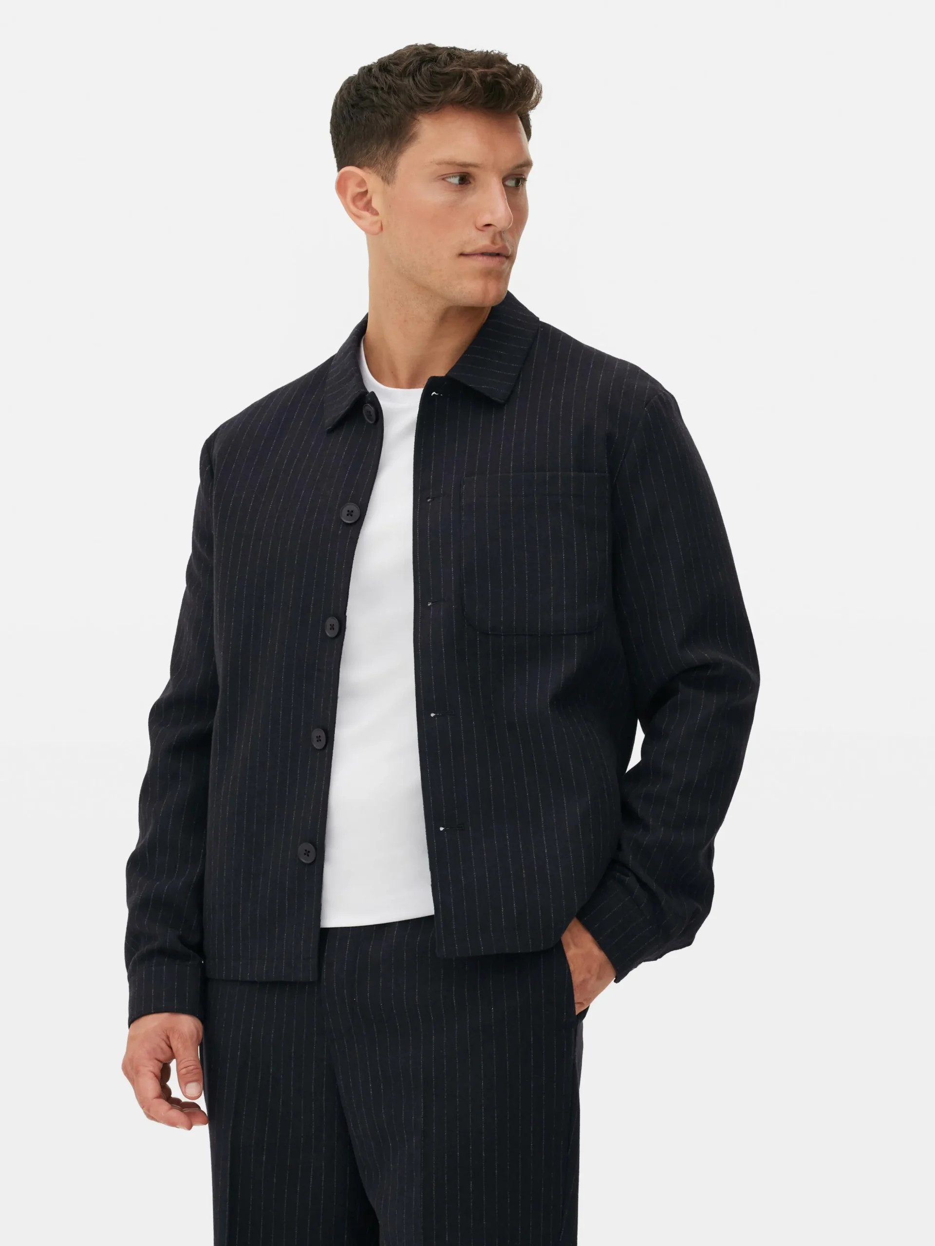 Chaqueta A Rayas Con Botones De Kem
