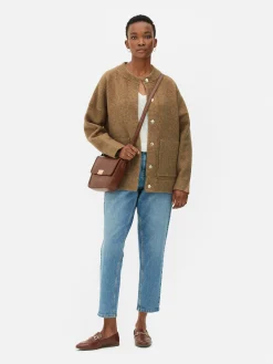 Chaqueta Bómber De Punto Extragrande