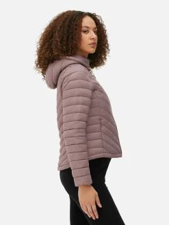 Chaqueta Ligera Acolchada Con Capucha