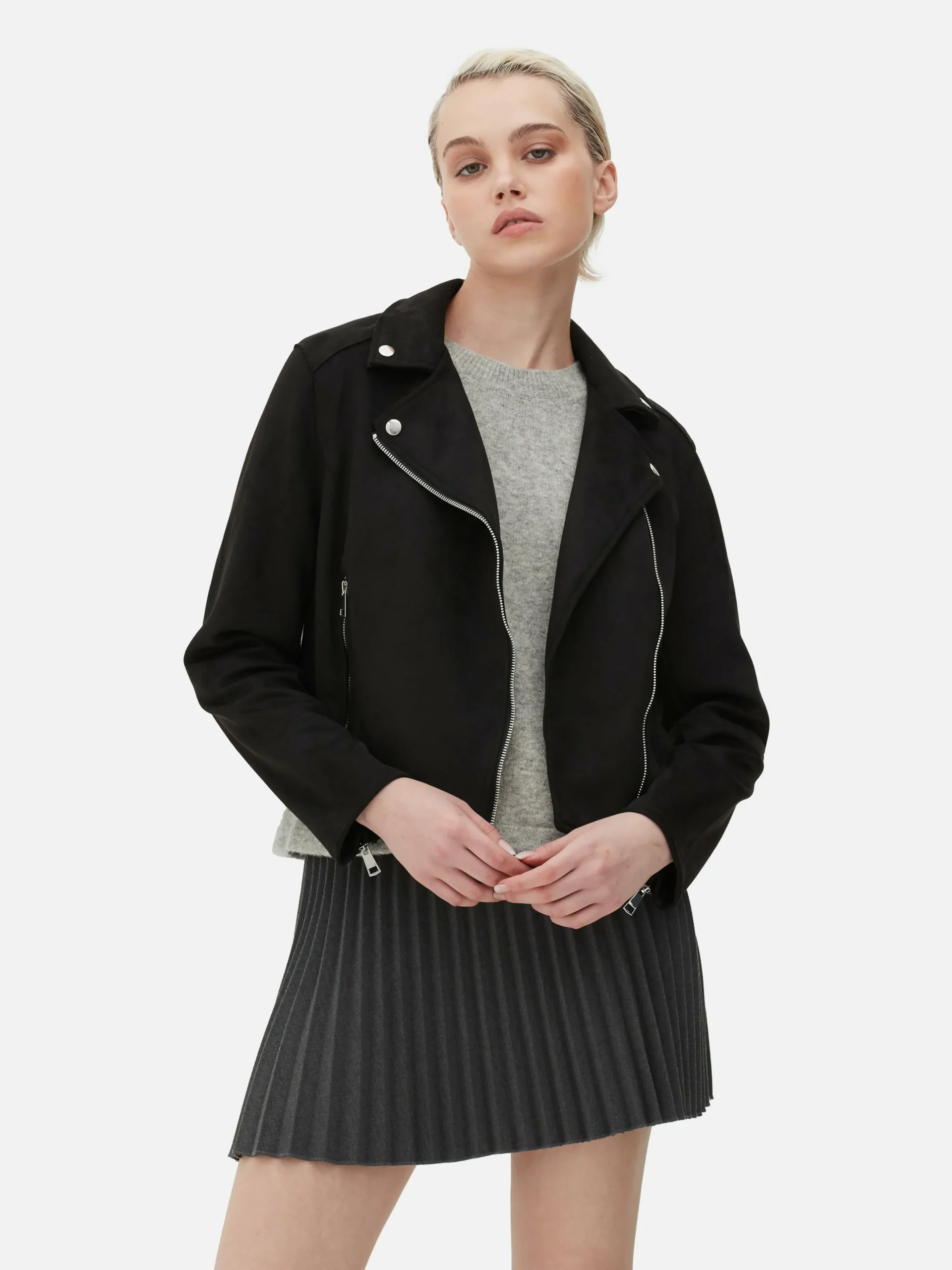 Chaqueta Motera De Antelina
