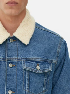Chaqueta Vaquera Con Cuello De Borrego Sintético
