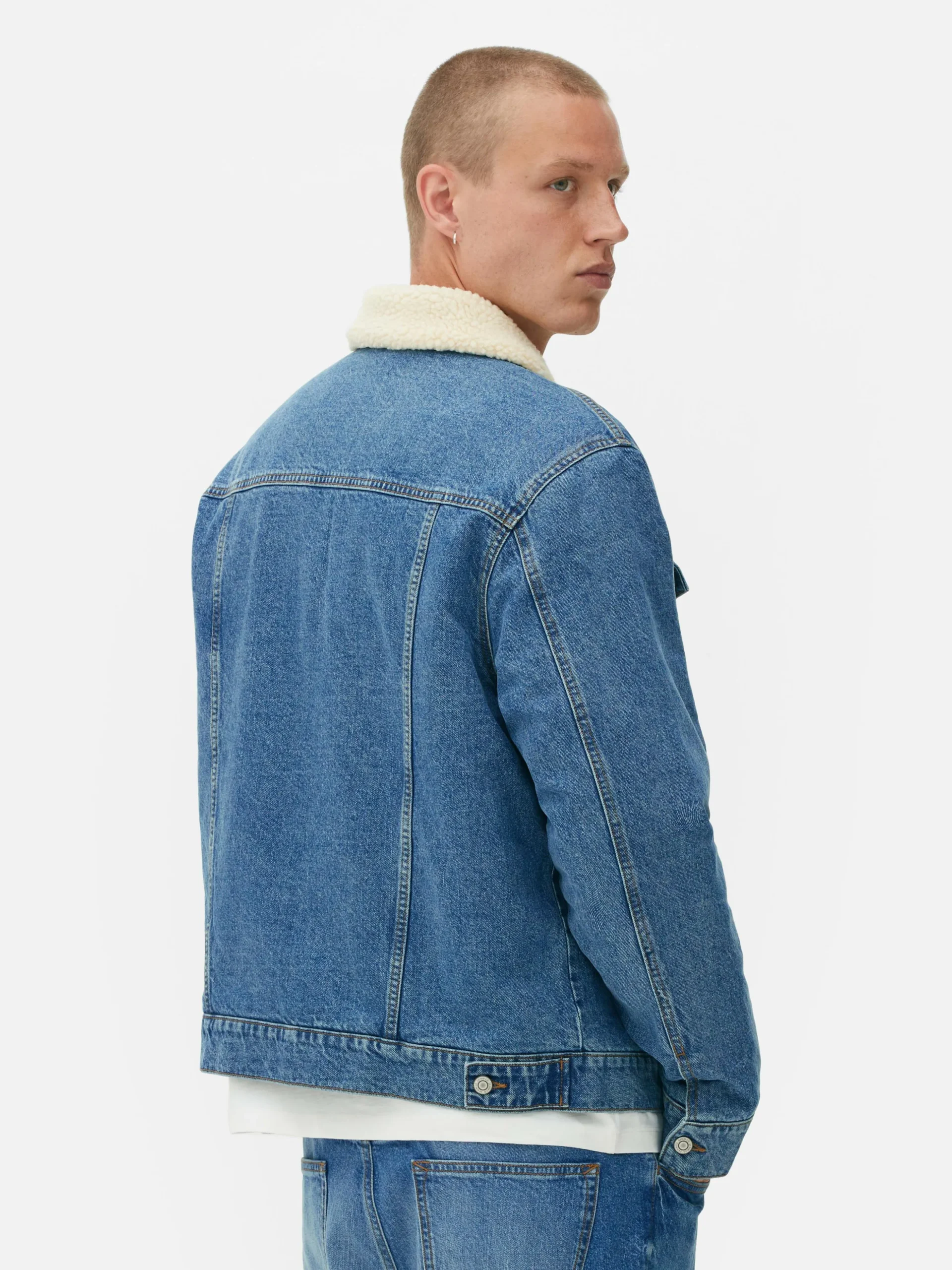Chaqueta Vaquera Con Cuello De Borrego Sintético