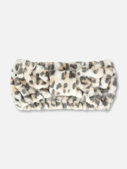 Cinta Del Pelo Con Nudo Y Estampado De Leopardo