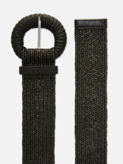 Cinturón Tejido Con Hebilla