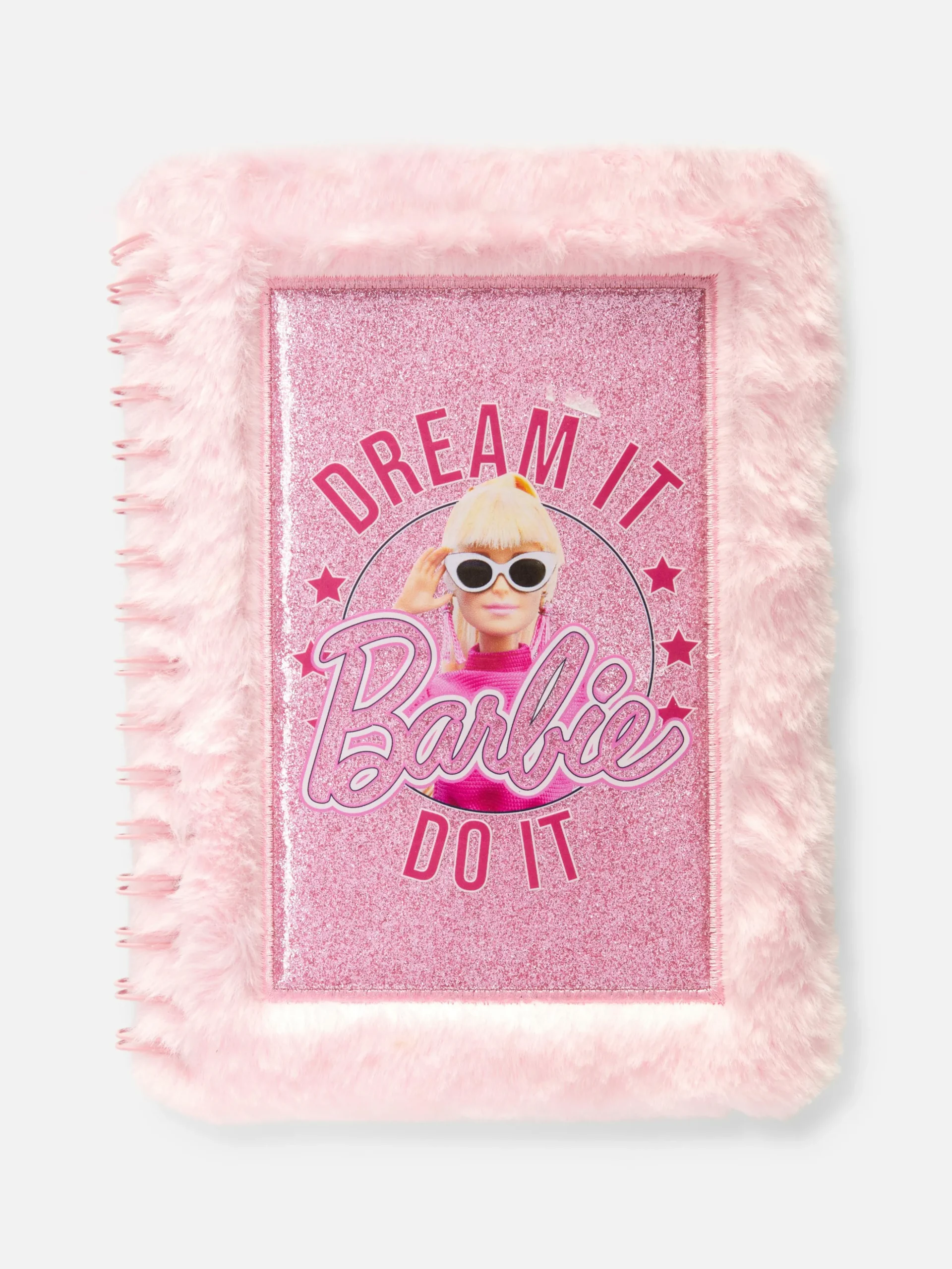 Cuaderno Con Ribete De Pelo Sintético De Barbie