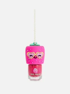 Esmalte De Uñas De Fresa Con Perlas Sintéticas