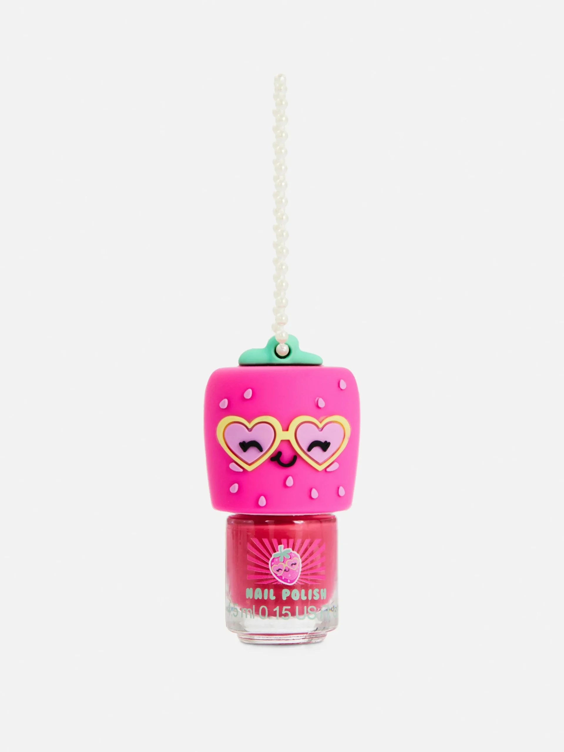Esmalte De Uñas De Fresa Con Perlas Sintéticas