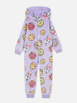 Esquijama Polar Con Estampado De Comida