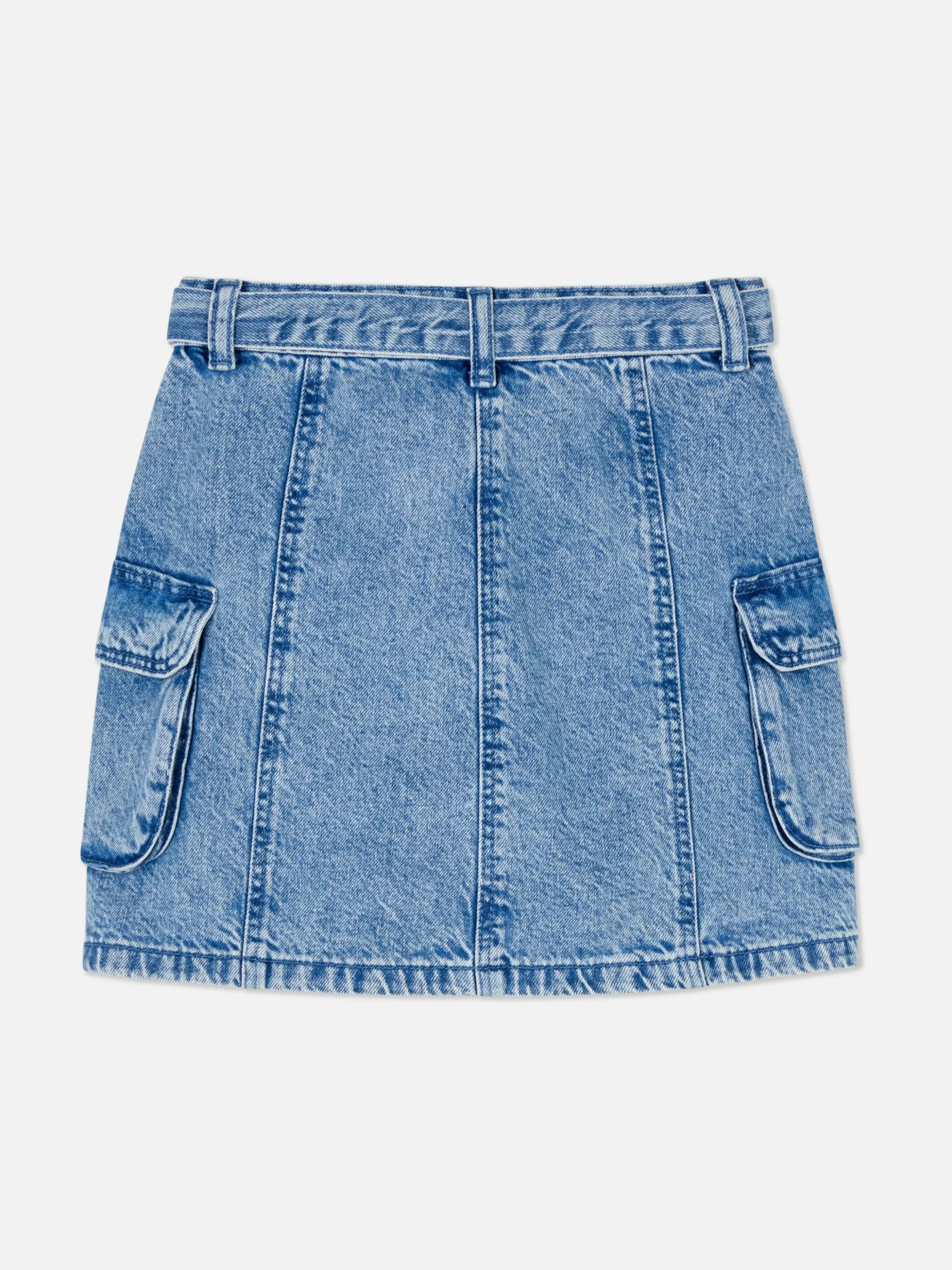 Falda Vaquera Estilo Cargo