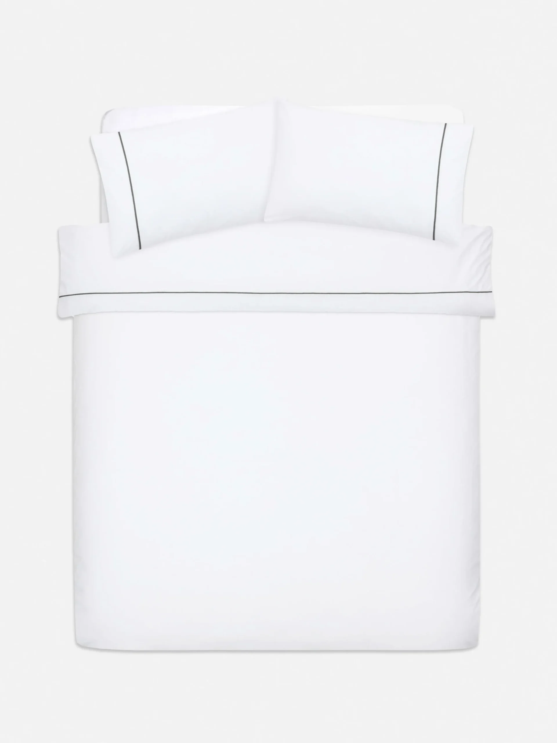 Funda Nórdica Blanca Con Ribete Para Cama King