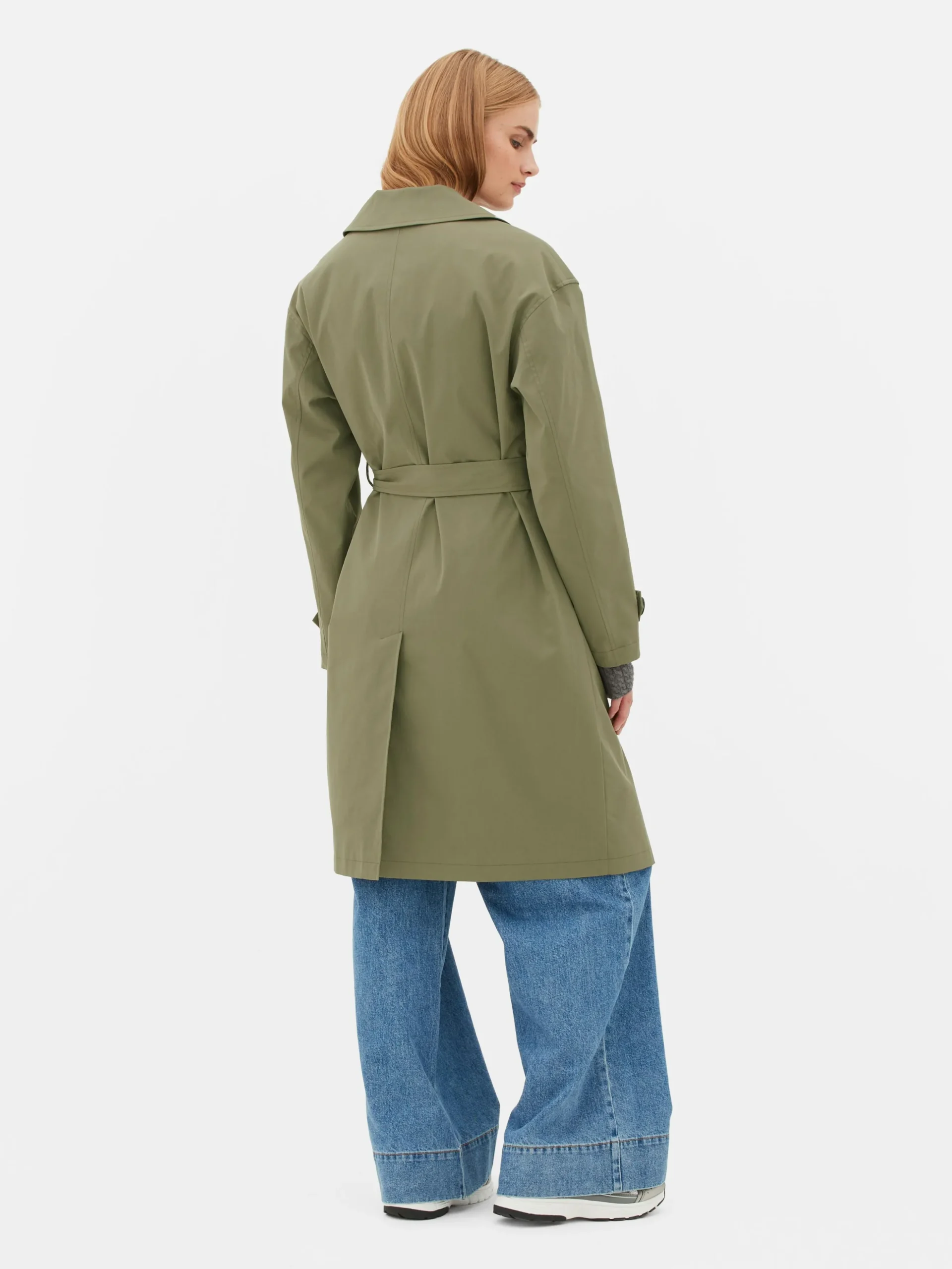 Gabardina De Doble Botonadura Con Cinturón