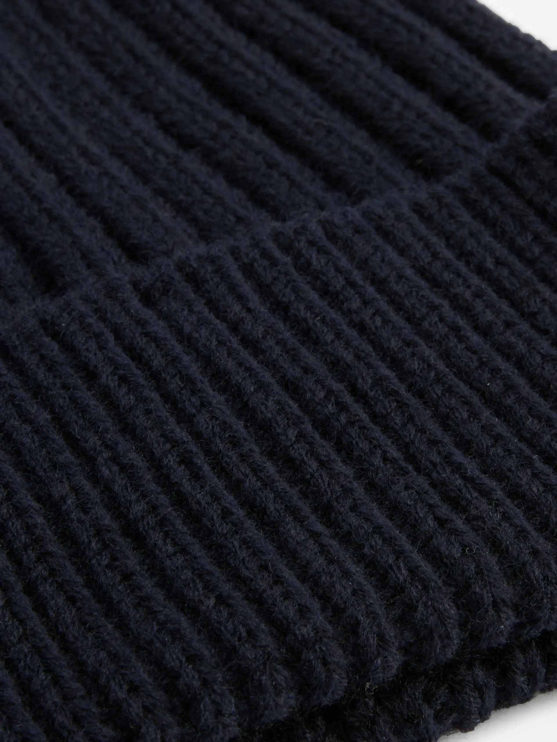 Gorro De Punto Grueso Acanalado