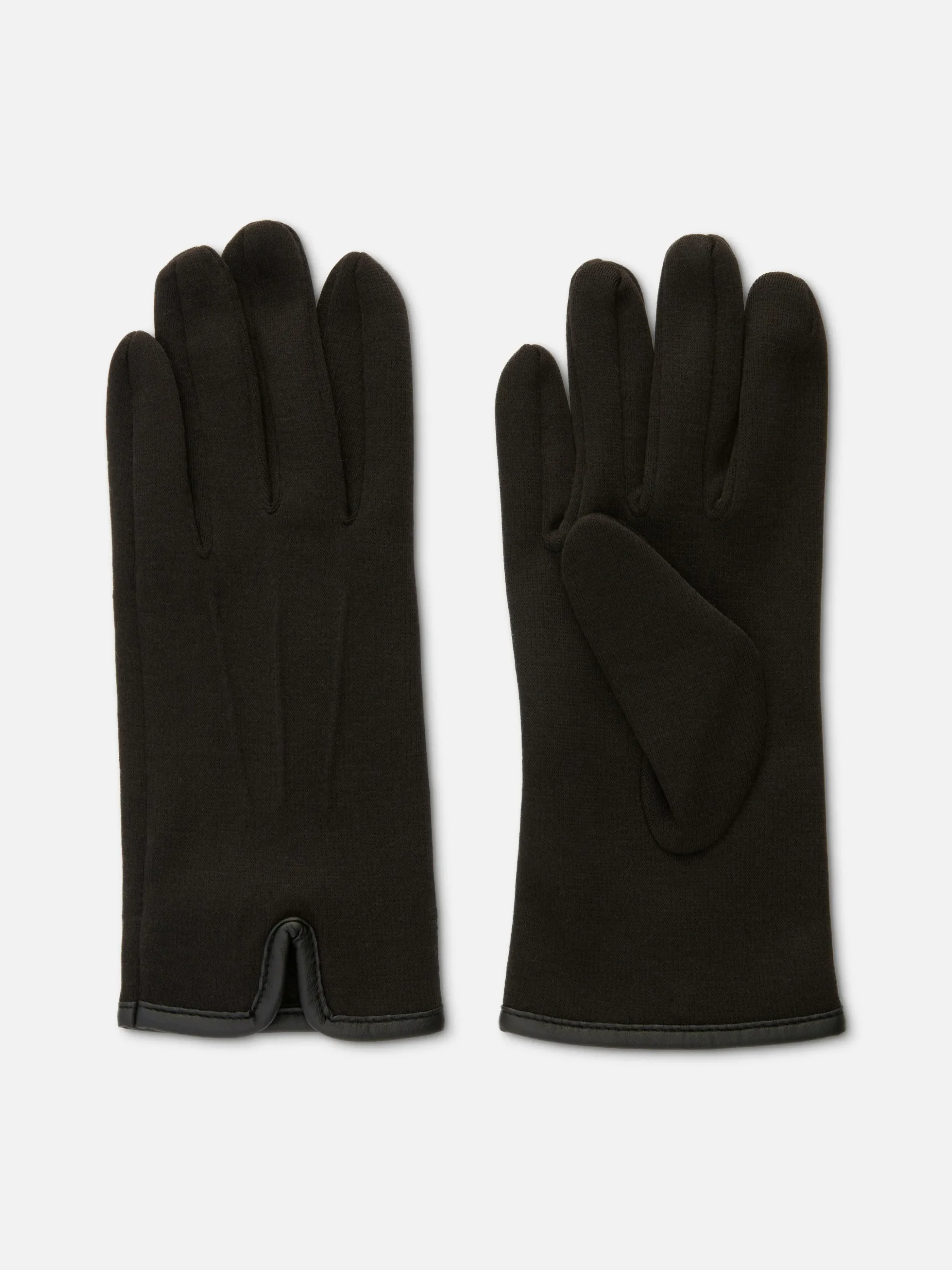 Guantes De Punto Roma Con Ribete De Piel Sintética