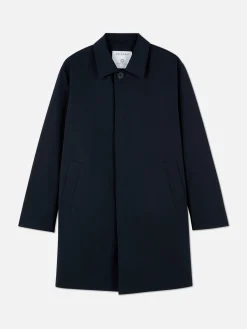 Impermeable Largo Con Botonadura Sencilla