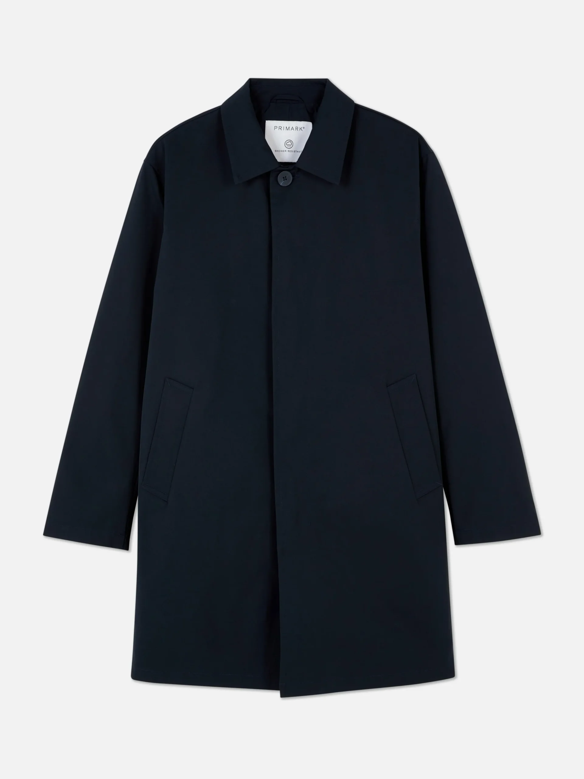 Impermeable Largo Con Botonadura Sencilla