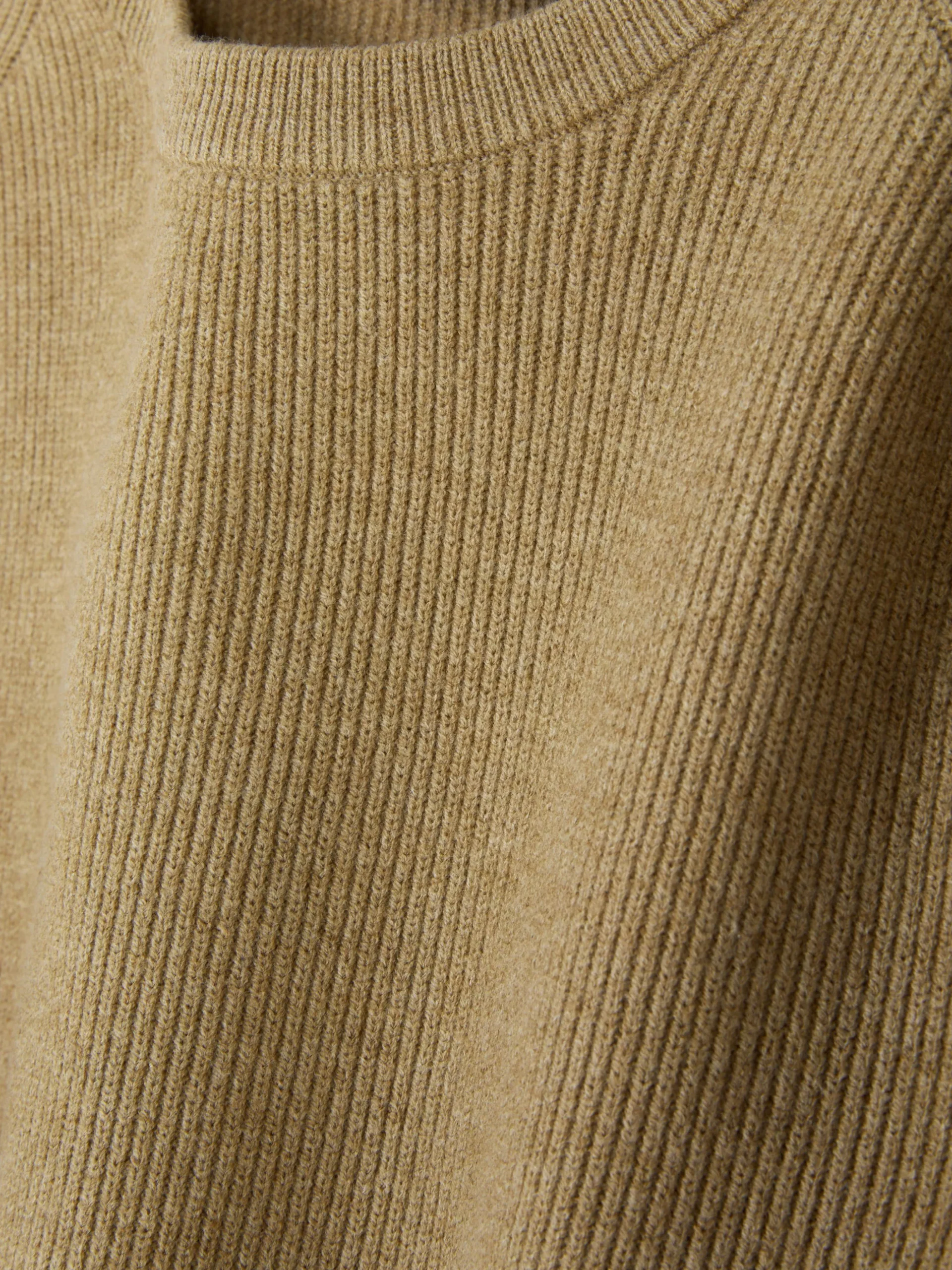 Jersey Acanalado Con Cuello Redondo
