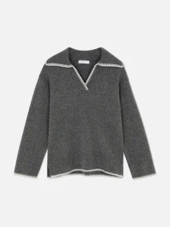 Jersey Con Cuello Pespunteado