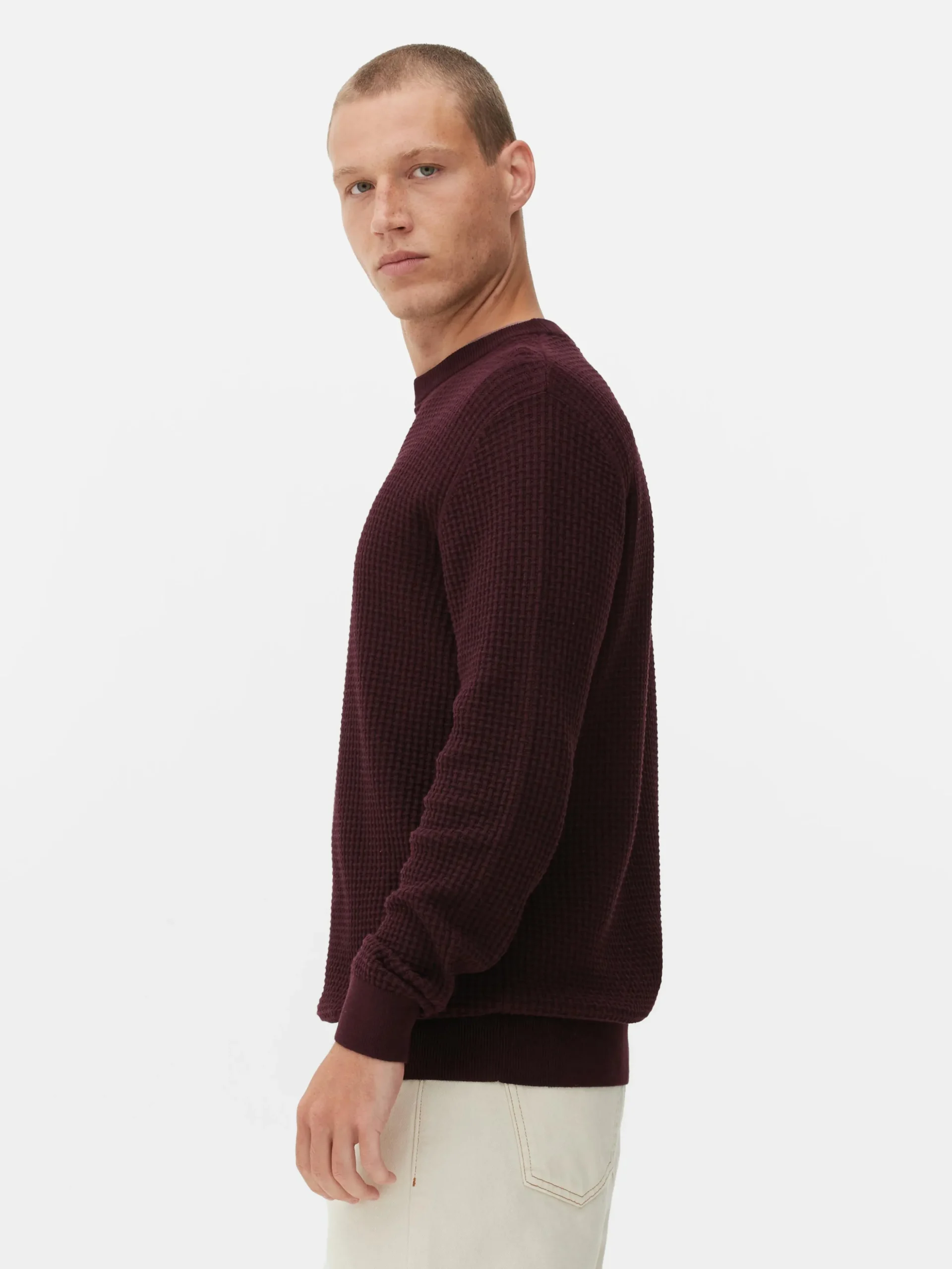 Jersey De Cuello Redondo En Punto Esterilla
