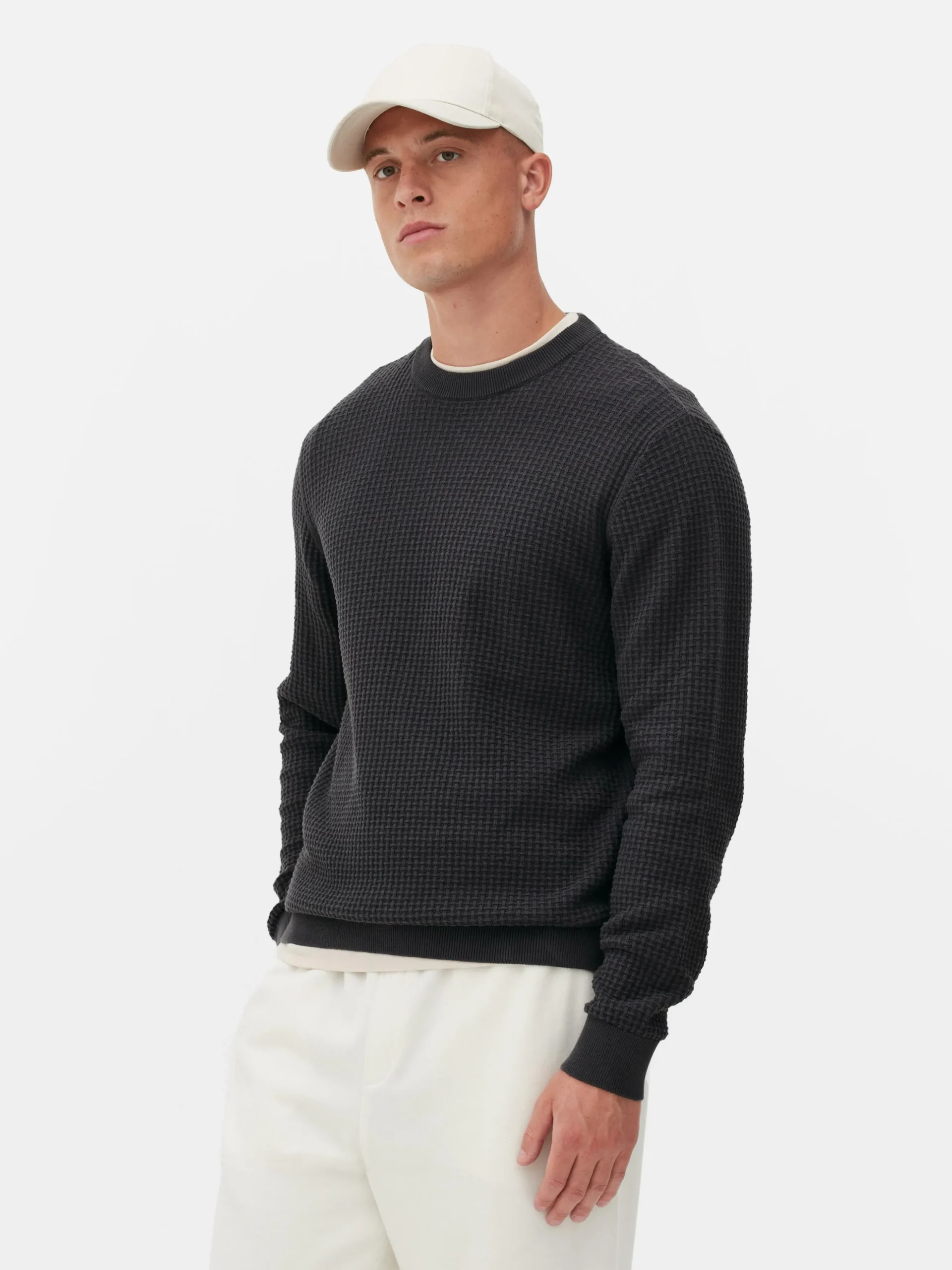 Jersey De Cuello Redondo En Punto Esterilla