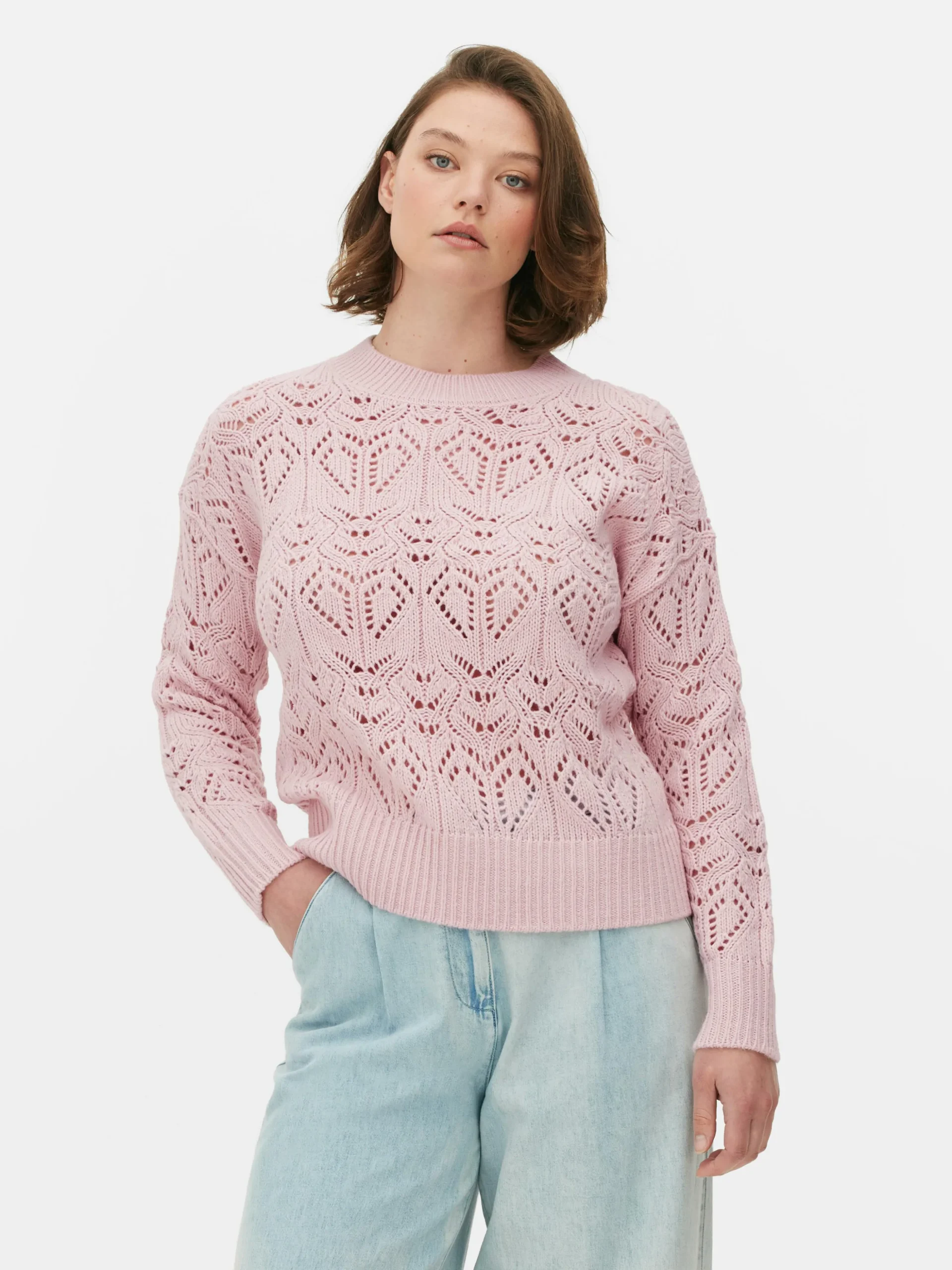 Jersey De Cuello Redondo Y Punto Abierto