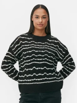 Jersey De Cuello Redondo Y Punto Abierto