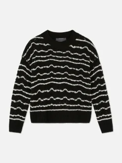 Jersey De Cuello Redondo Y Punto Abierto