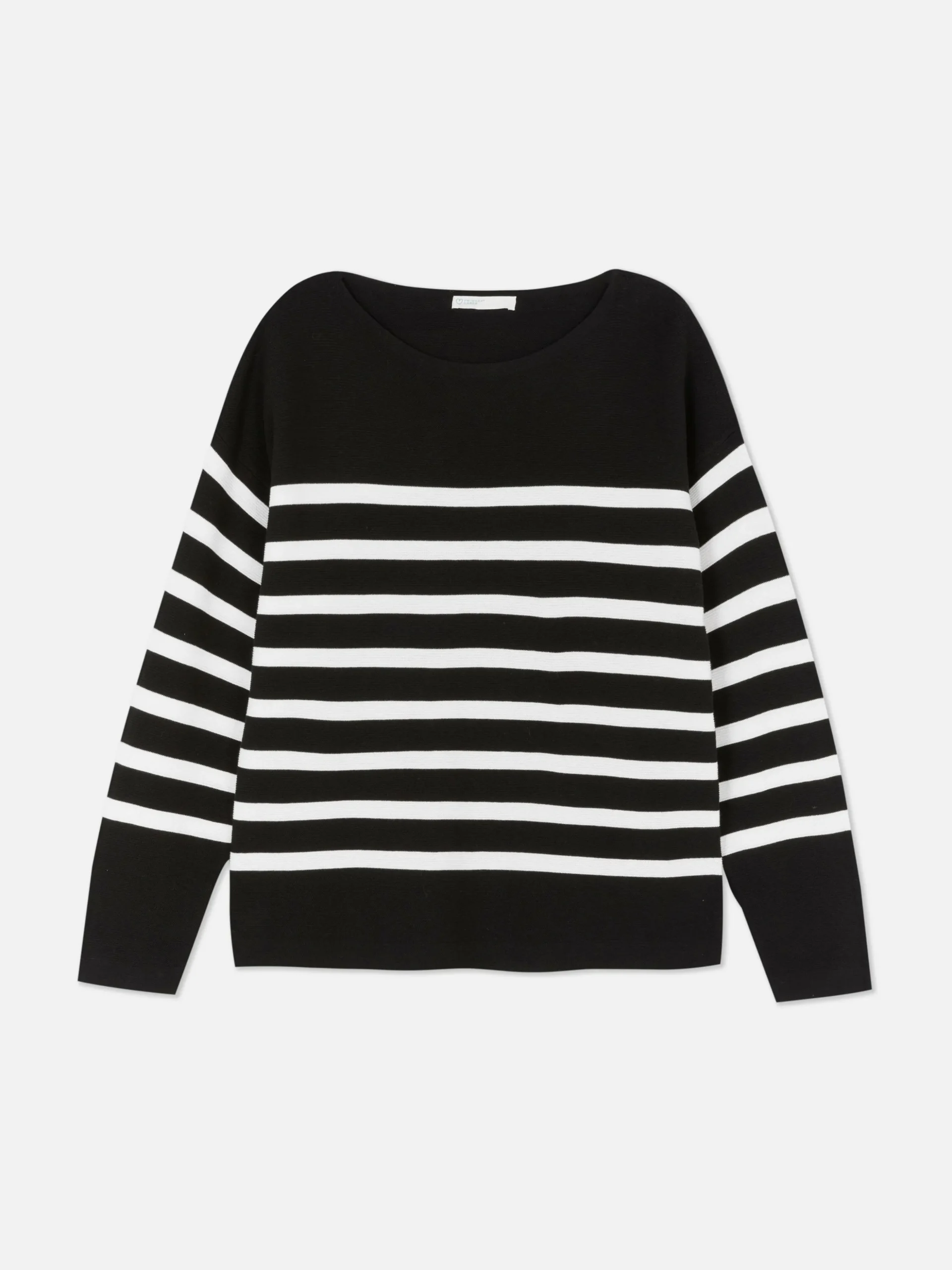 Jersey De Manga Larga Con Cuello Barco