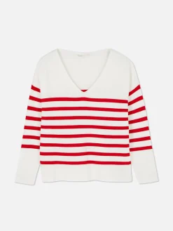 Jersey De Manga Larga Con Cuello Barco