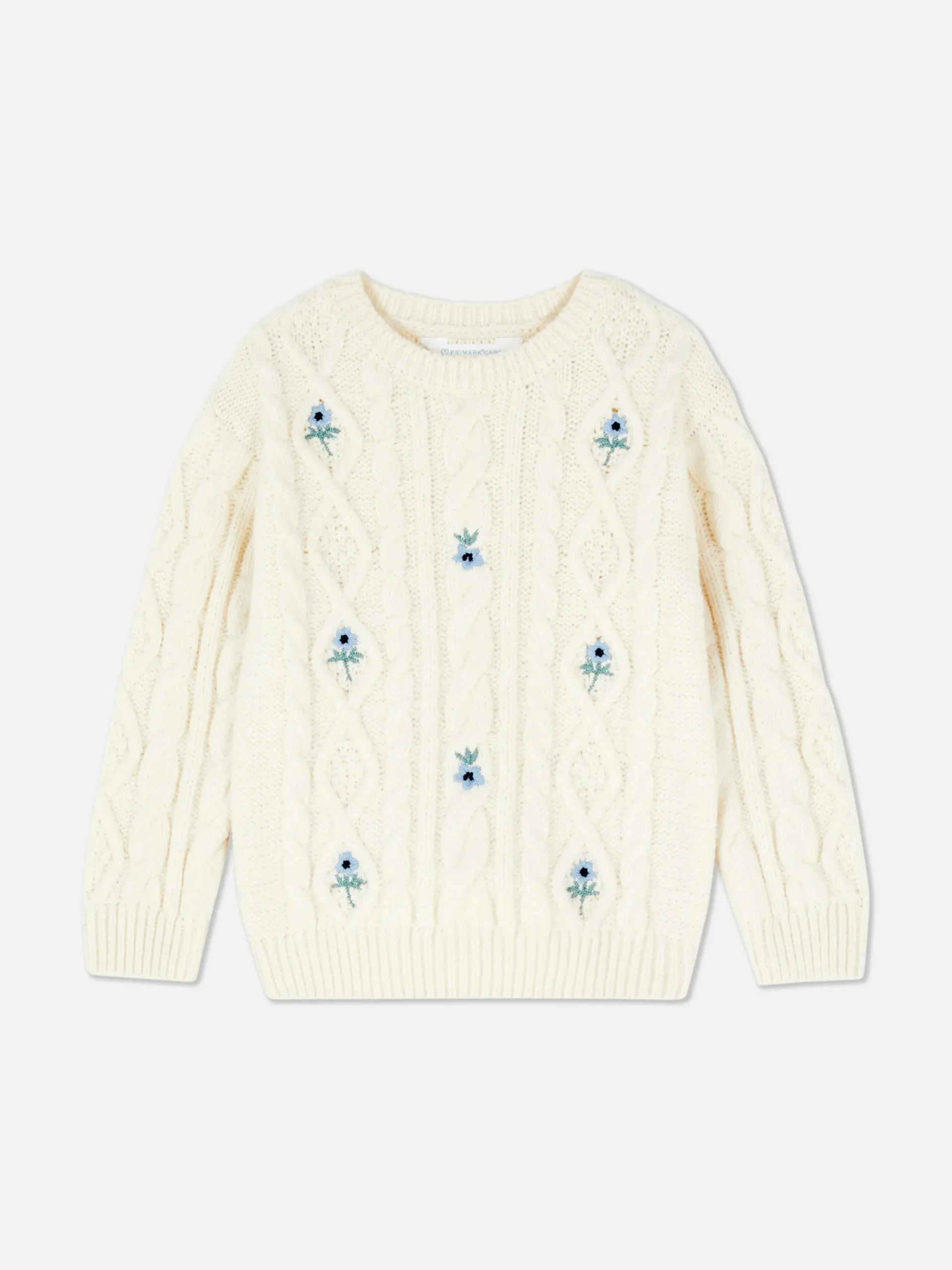Jersey De Punto De Ochos Con Flores Bordadas