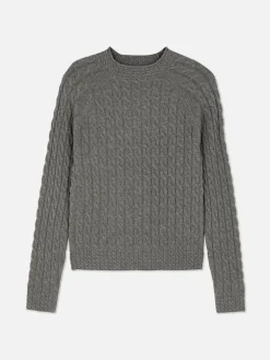 Jersey De Punto De Ochos De Cuello Alto