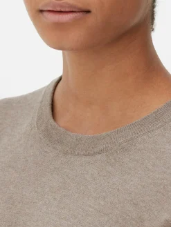 Jersey De Punto Fino Con Cuello Redondo